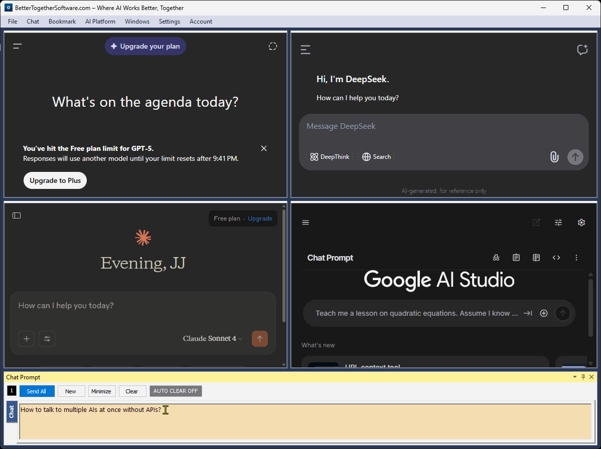 Multiple AI Chats Demo